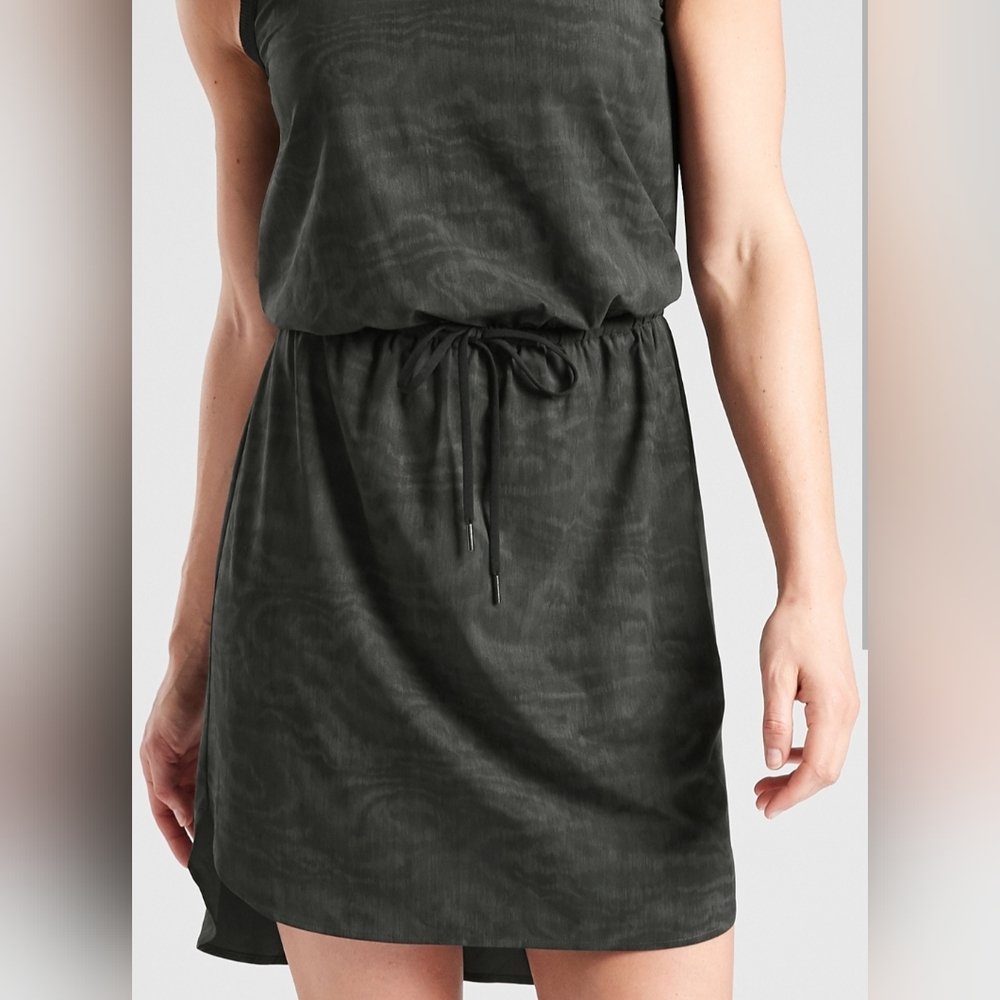 ATHLETA Printed Rincon Drawstring Dress Women's Size Small